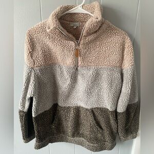 Warm & Cozy Colorblock Sherpa Pullover